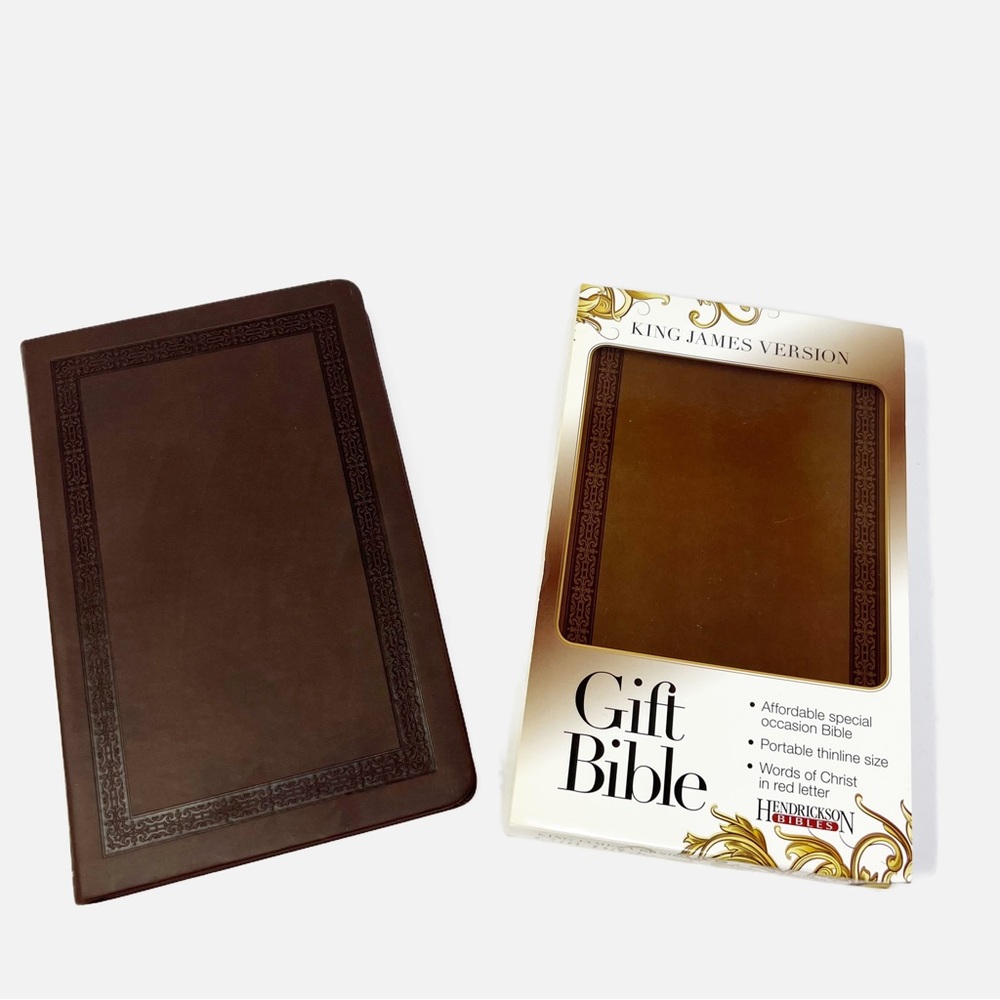 😻NWT Gift Bible King James Version Brown